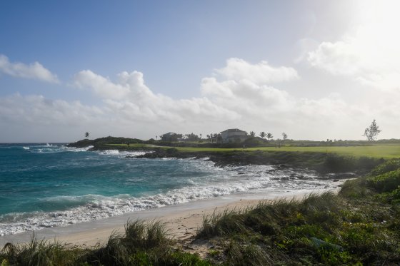 View of the 12th hole during the second round of the Korn Ferry Tour's The Bahamas Great Exuma Classic at Sandals Emerald Bay golf course on January 13, 2020 in Great Exuma, Bahamas.