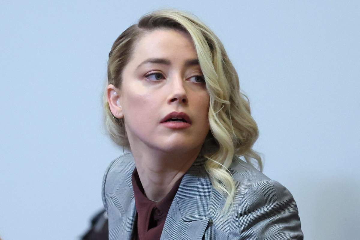 US actress Amber Heard arrives at the Fairfax County Circuit Courthouse in Fairfax, Virginia, on May 26, 2022.