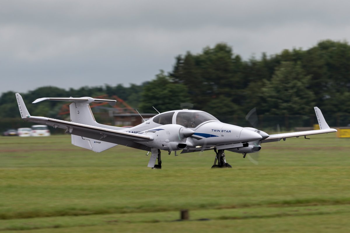FILE - A Diamond DA-42 Twin Star plane, the same type of aircraft involved in Wednesday's crash at London International Airport.