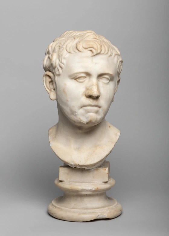 A photo of the bust against a grey background