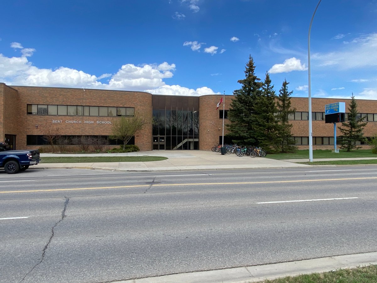 Bert Church High School was placed in a hold and secure following a police operation by Airdrie RCMP on Thursday afternoon.