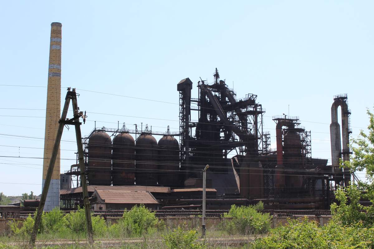 A Factory in Kramatorsk, Ukraine.