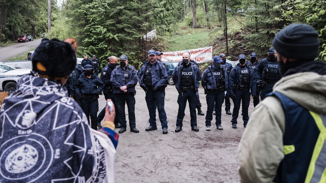 RCMP say the protesters were arrested on Tuesday for violating a court-ordered injunction in the area known as Salisbury Creek, near the small community of Argenta in the Kootenays.