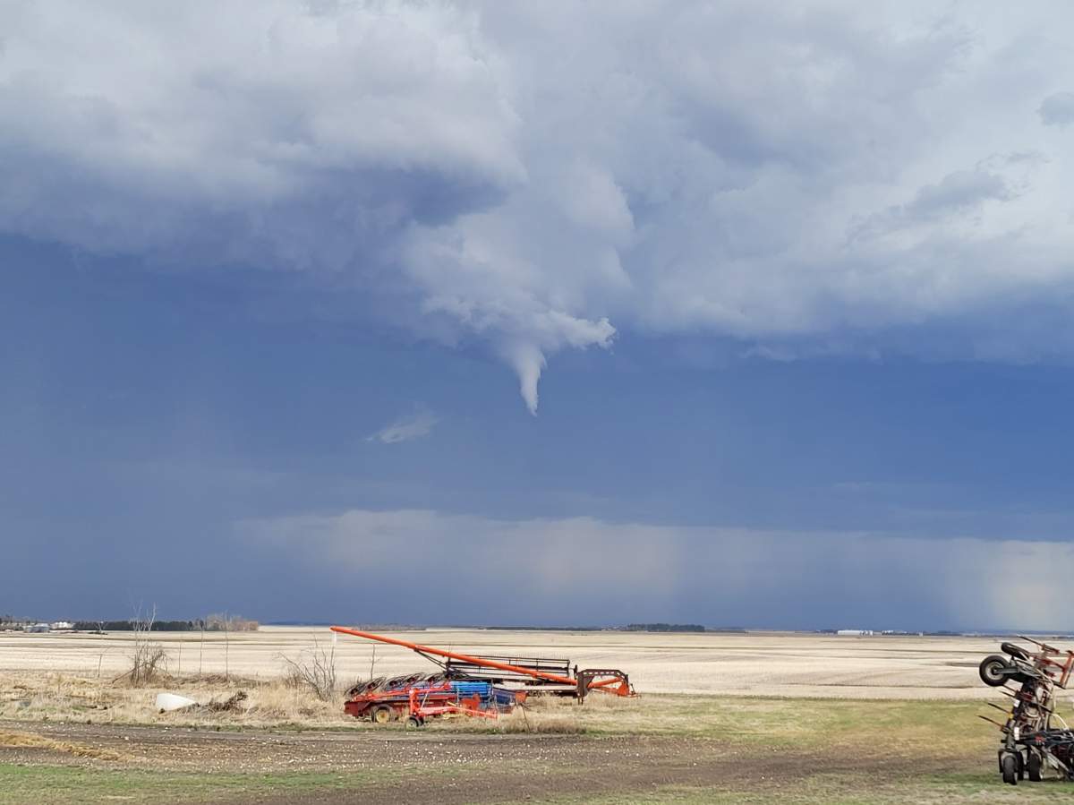 Funnel cloud spotted by residents near Regina on the weekend