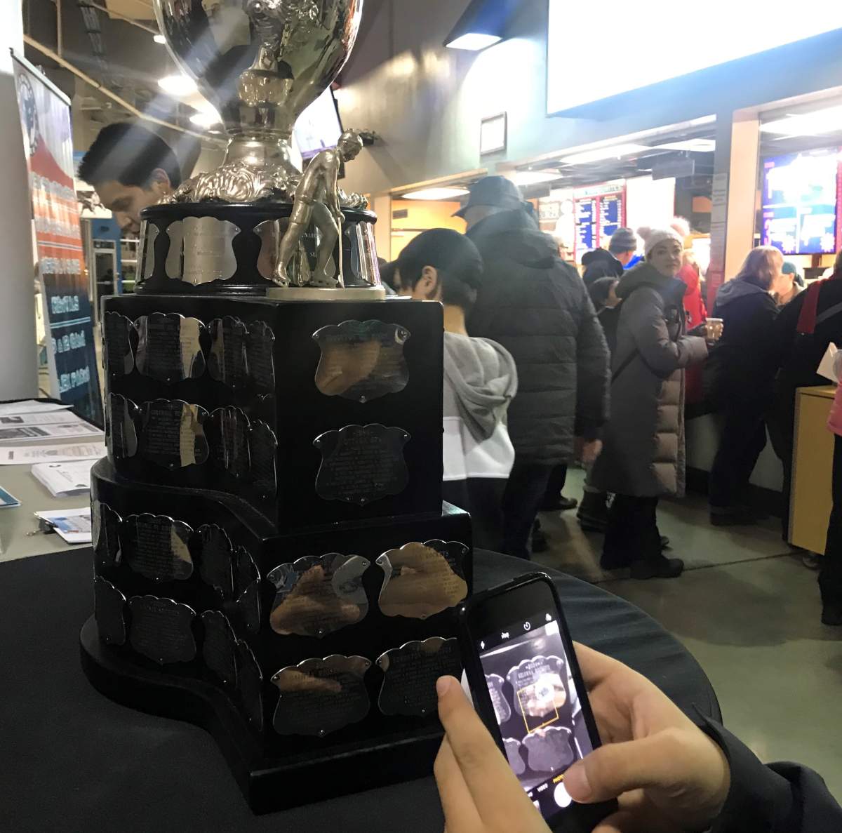 The Memorial Cup on display in Kelowna on Dec. 20, 2019.