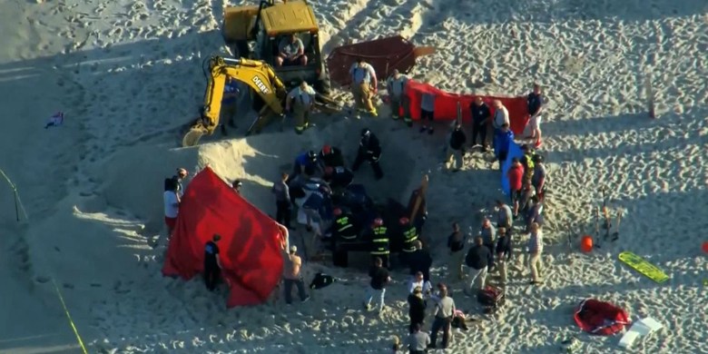 18-year-old dead, sister rescued in New Jersey after sand collapsed, trapping them underground