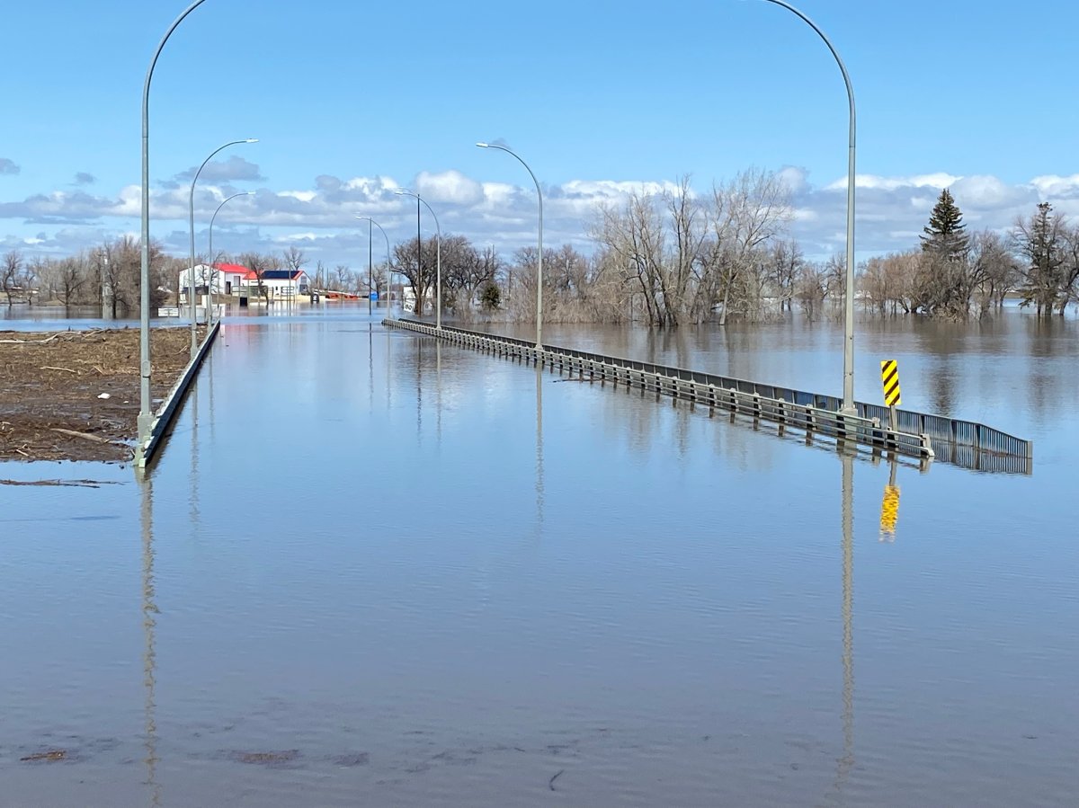 Flood waters in Morris May 9, 2022.
