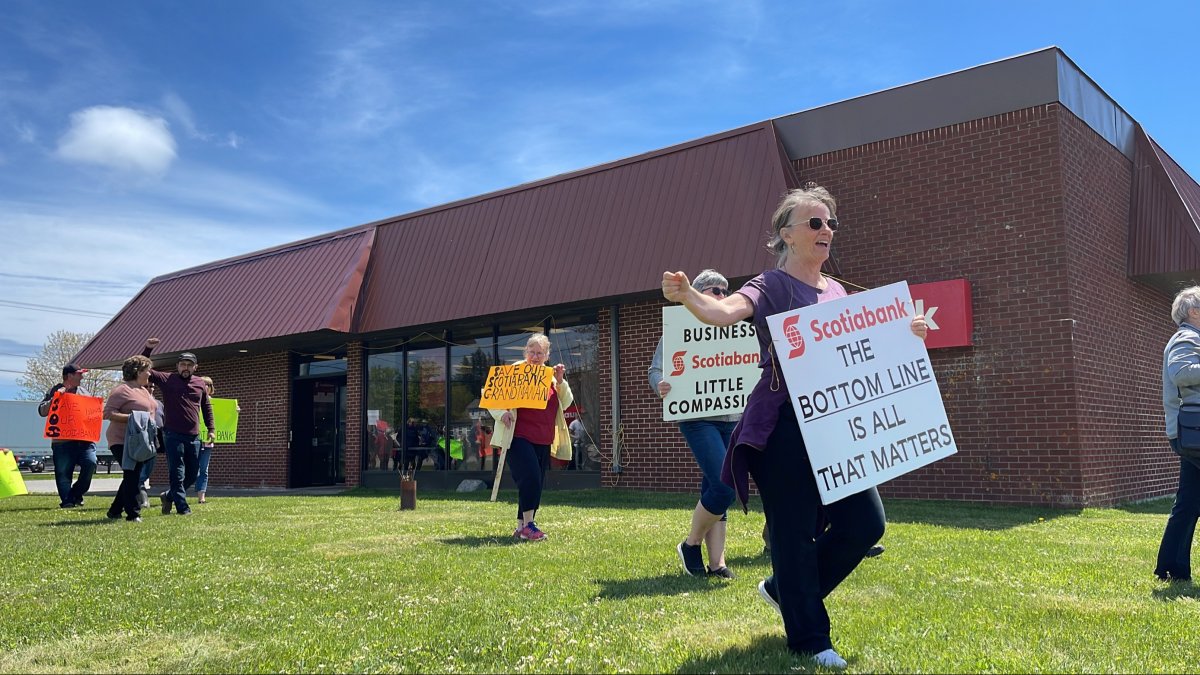 ‘Save our bank’: Residents protest closure of only bank on N.B. island - image