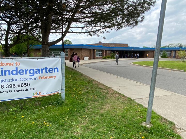 The incident happened near William G. Davis Junior Public School.