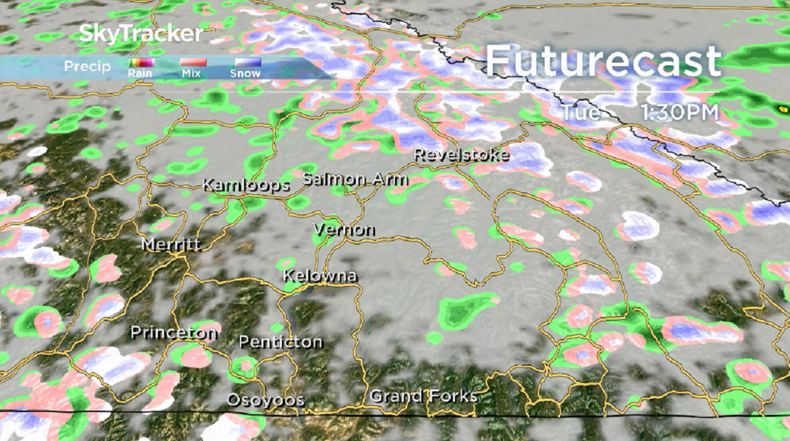 Mostly cloudy skies linger on Tuesday with the chance of a stray pop-up sprinkle.