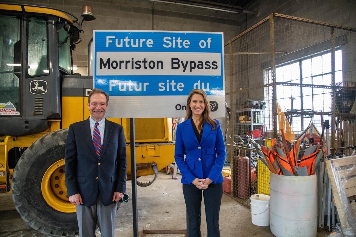 Ontario Minister of Transportation Caroline Mulroney reaffirmed her government's commitment to construction of the Morriston bypass on Monday.