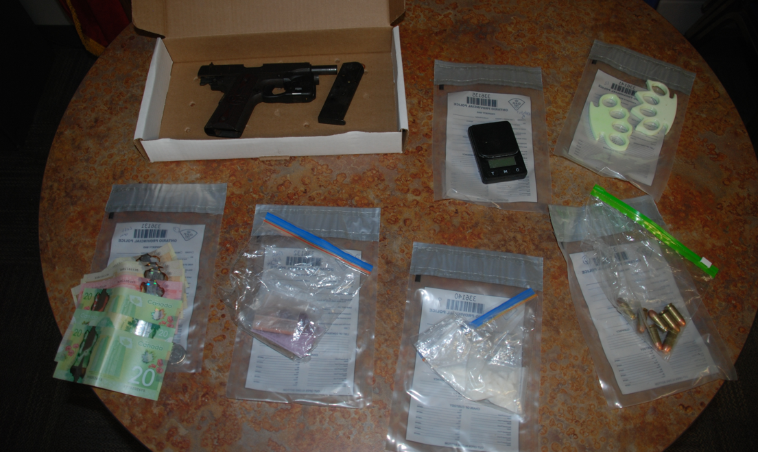 Police seized drugs and a loaded firearm at a Belleville residence on May 4, 2022.