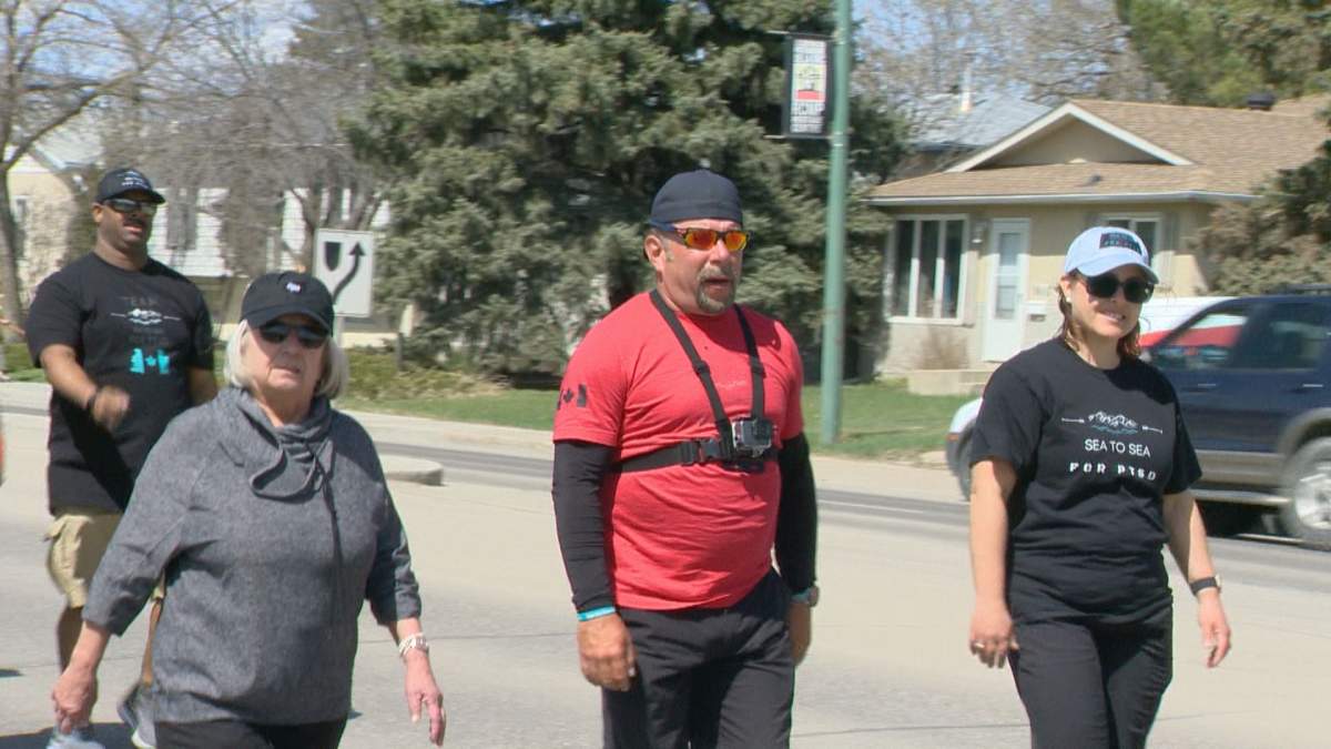 Chad Kennedy former Alberta first responder at Columbia Icefield bus crash walks across Canada for PTSD awareness