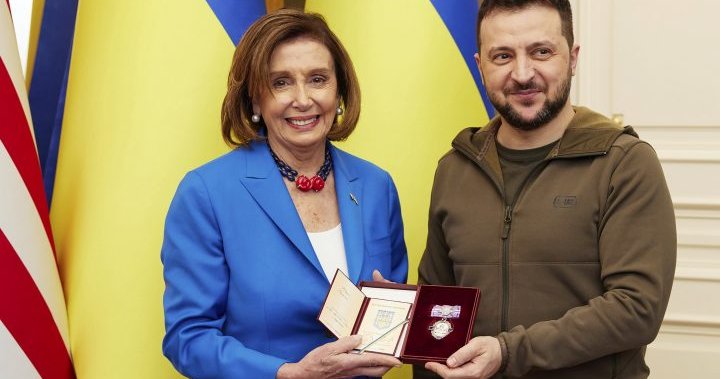 Russia says it struck Western weapons supplied to Ukraine as Pelosi visits Kyiv – National