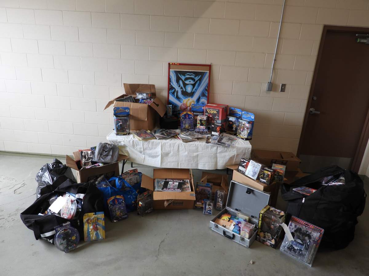 Some of the stolen items seized by police from a Stonewall property.