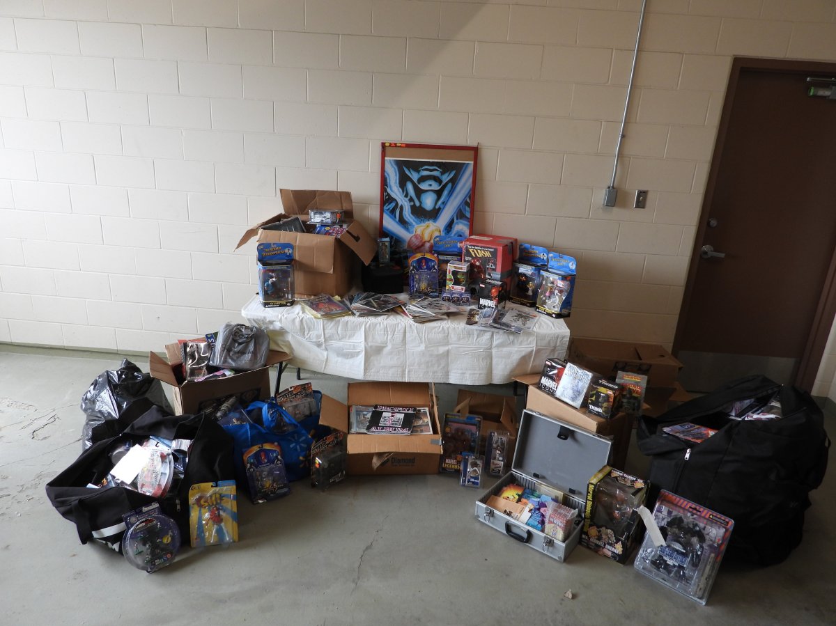 Some of the stolen items seized by police from a Stonewall property.