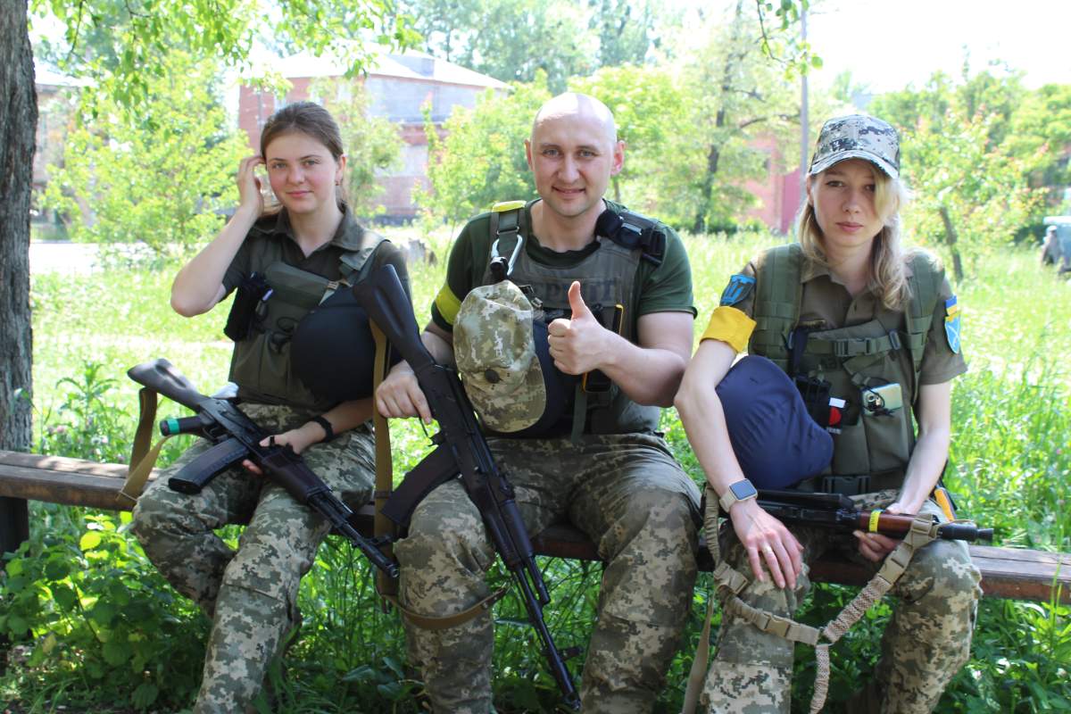 Members of Ukraine’s territorial defence unit in Sloviansk, Ukraine, May 31, 2022.