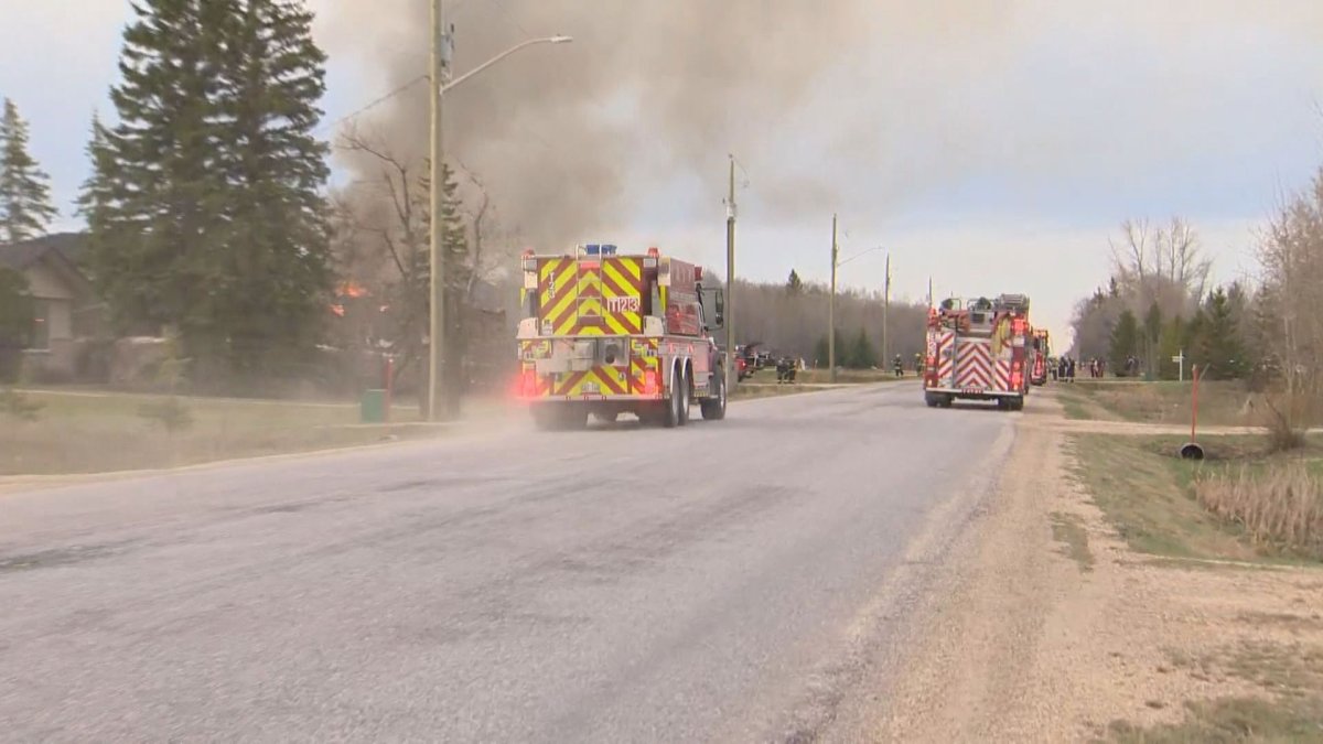 The Winnipeg Fire Paramedic Service is currently battling the blaze at a home on Loudoun south of Wilkes road.