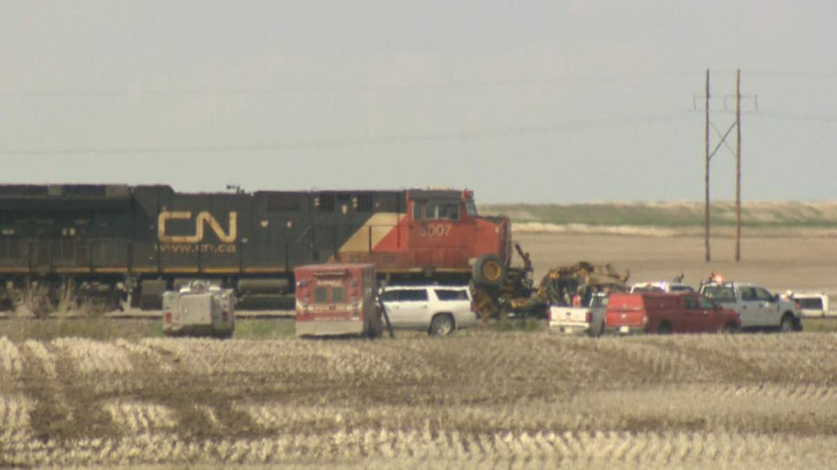 A train has derailed approximately three kilometres west of Edgeley, Sask.
