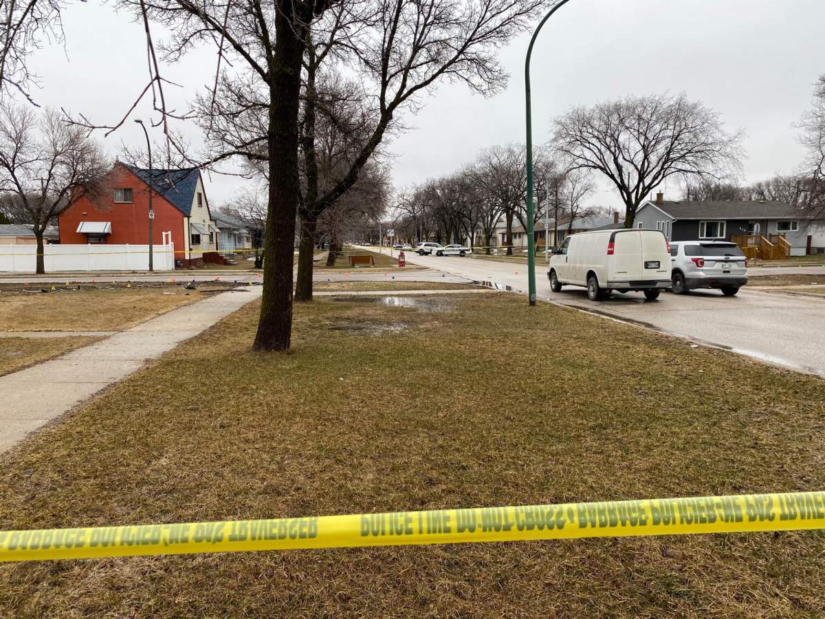 A large area near Bond Street and Kildare Avenue was taped off by police Sunday morning following an apparent vehicle collision.