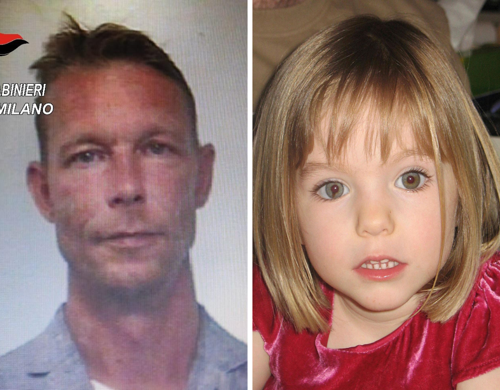 Christian Bruckner (left) is accused of abducting three-year-old Madeleine McCann (right) in 2007.