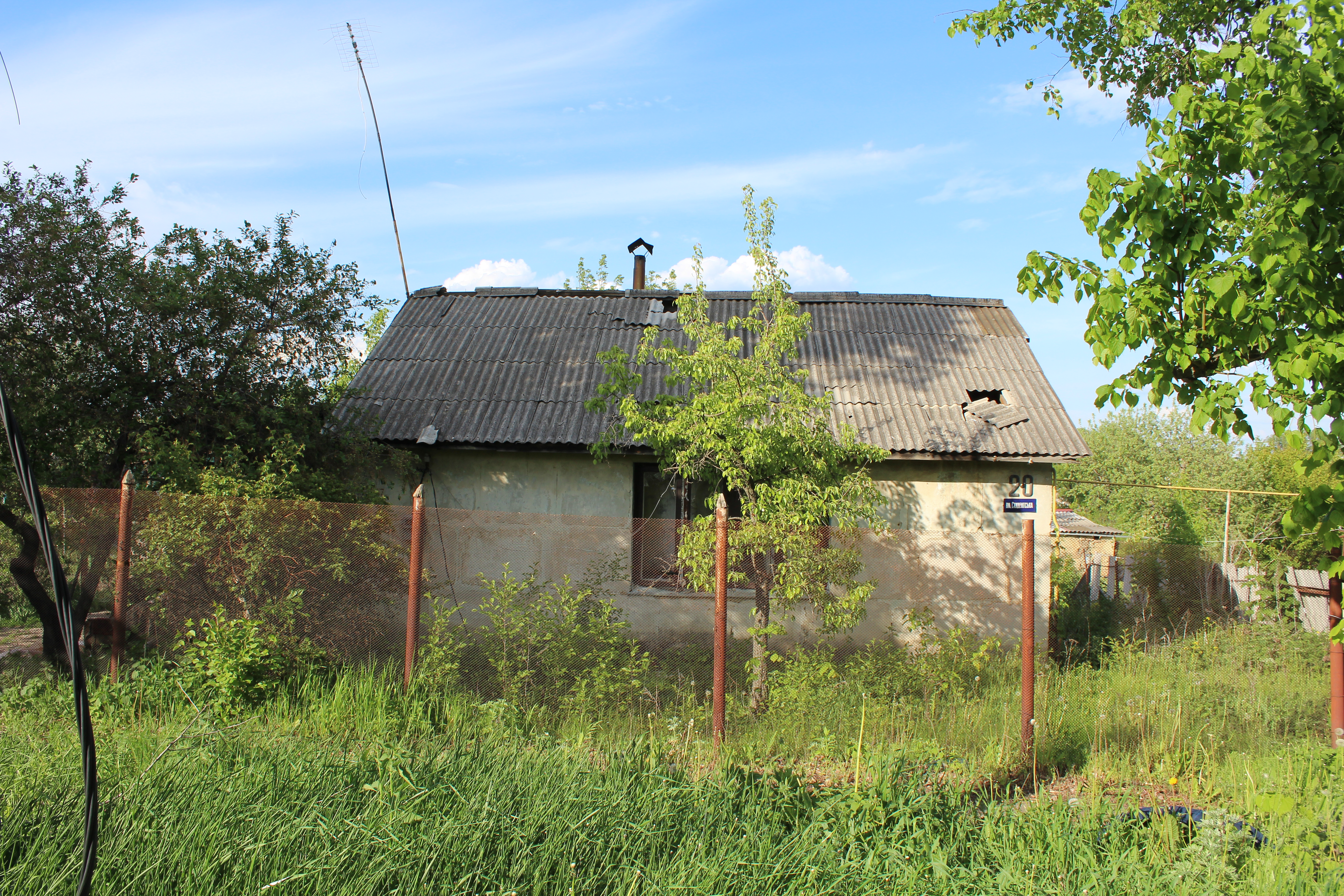 Liubov Novikova’s house in Vilkhivka, Ukraine, May 19, 2022.