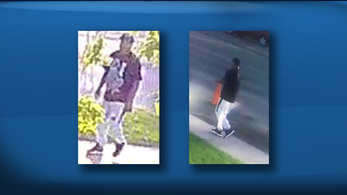 Surveillance video images of a suspect wanted in a sexual assault that took place in west Edmonton's Meadowlark area on Thursday, May 26, 2022.