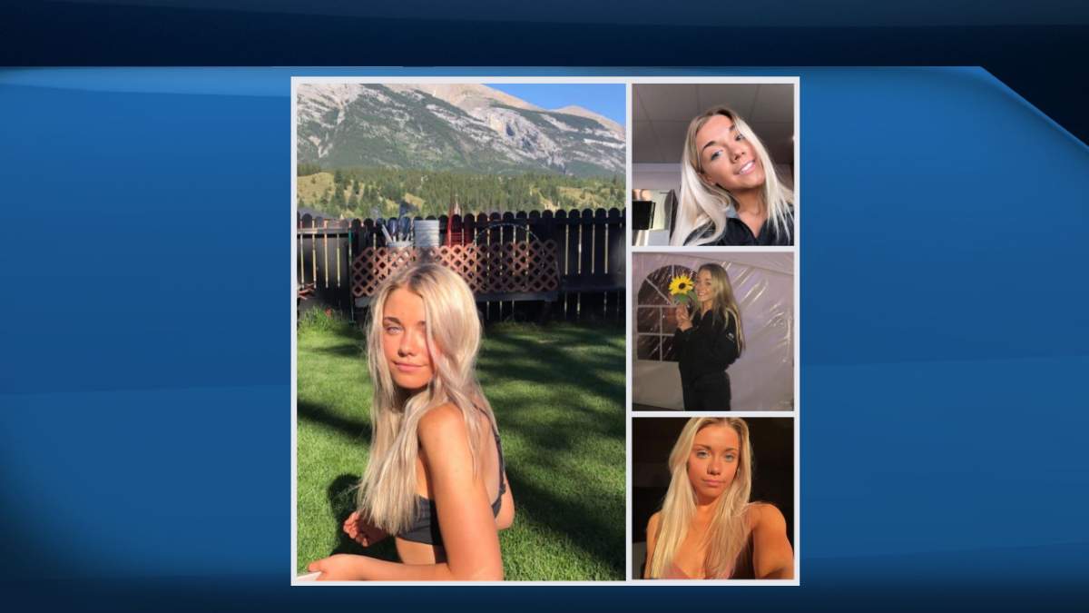 Undated photos of Ariana Blackwood, 20, the victim of a hit and run on Highway 1 in Canmore, Alta.