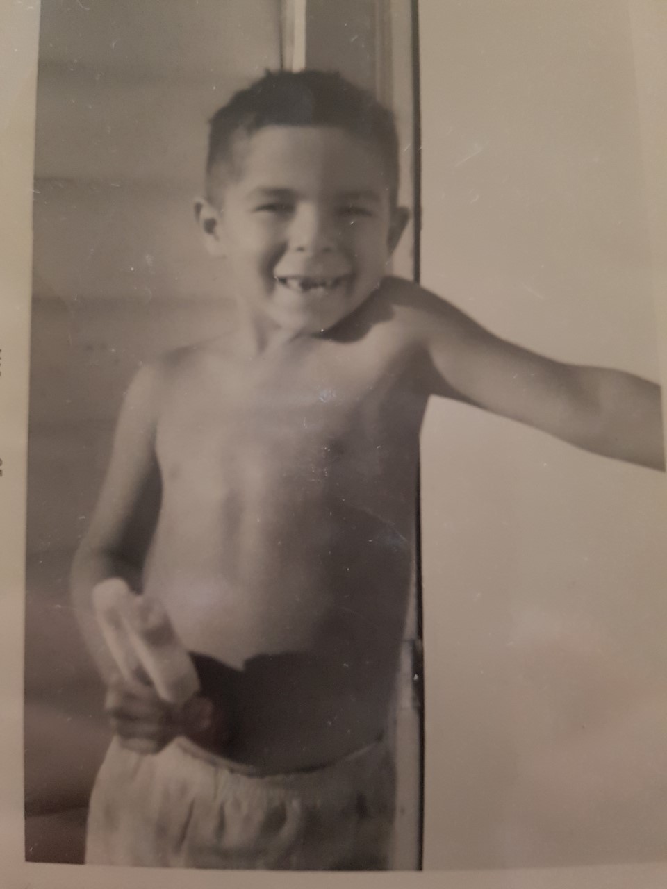 Bruce Nichol as a child in Lynn Valley.