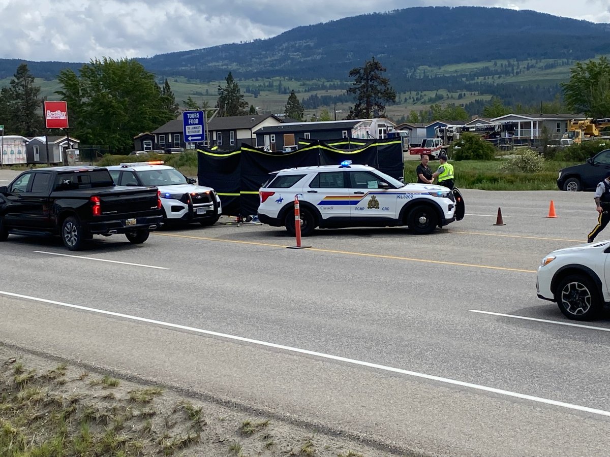 A Tuesday morning collision saw traffic on Highway 97 backed up for hours. 