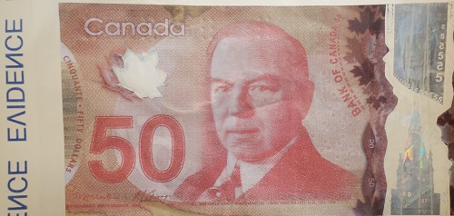 RCMP said this is an example of the counterfeit cash that's been circulated in the Okanagan.