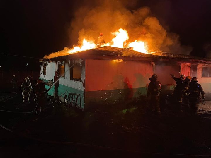 It was around 1:30 a.m. when a house fire on Highway 97 was called into the Oliver Fire Department. .