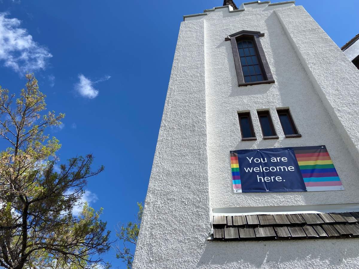 New banner outside Scarboro United.