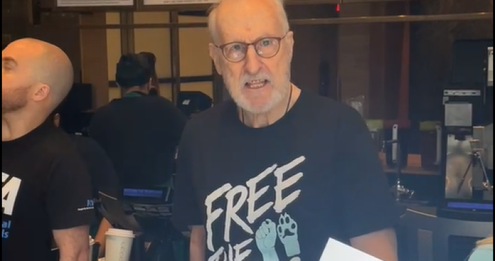 ‘Succession’ star James Cromwell superglues hand to Starbucks counter in protest – National
