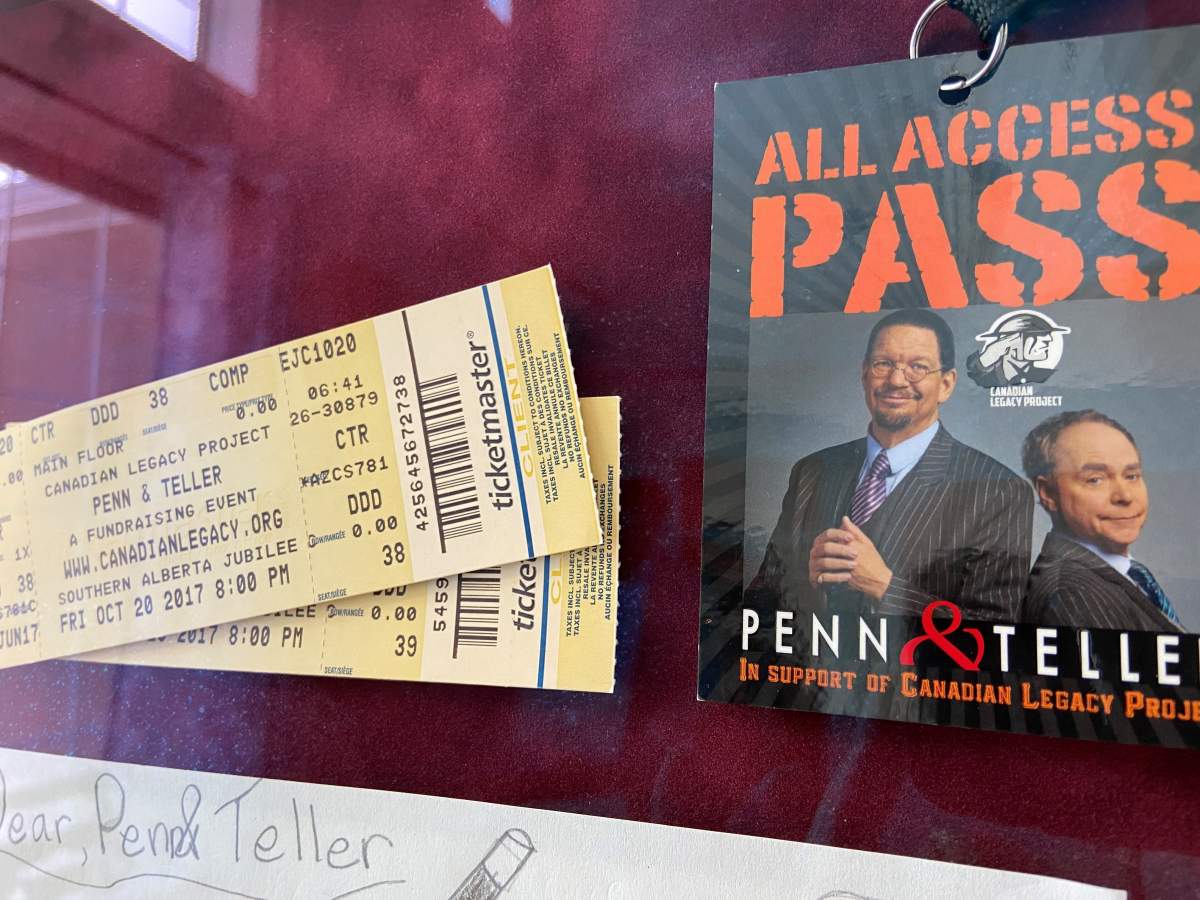 Tickets from the 2017 show.