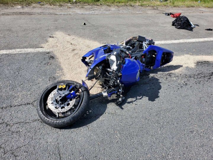 Speed likely a factor in Ajax crash that left motorcyclist