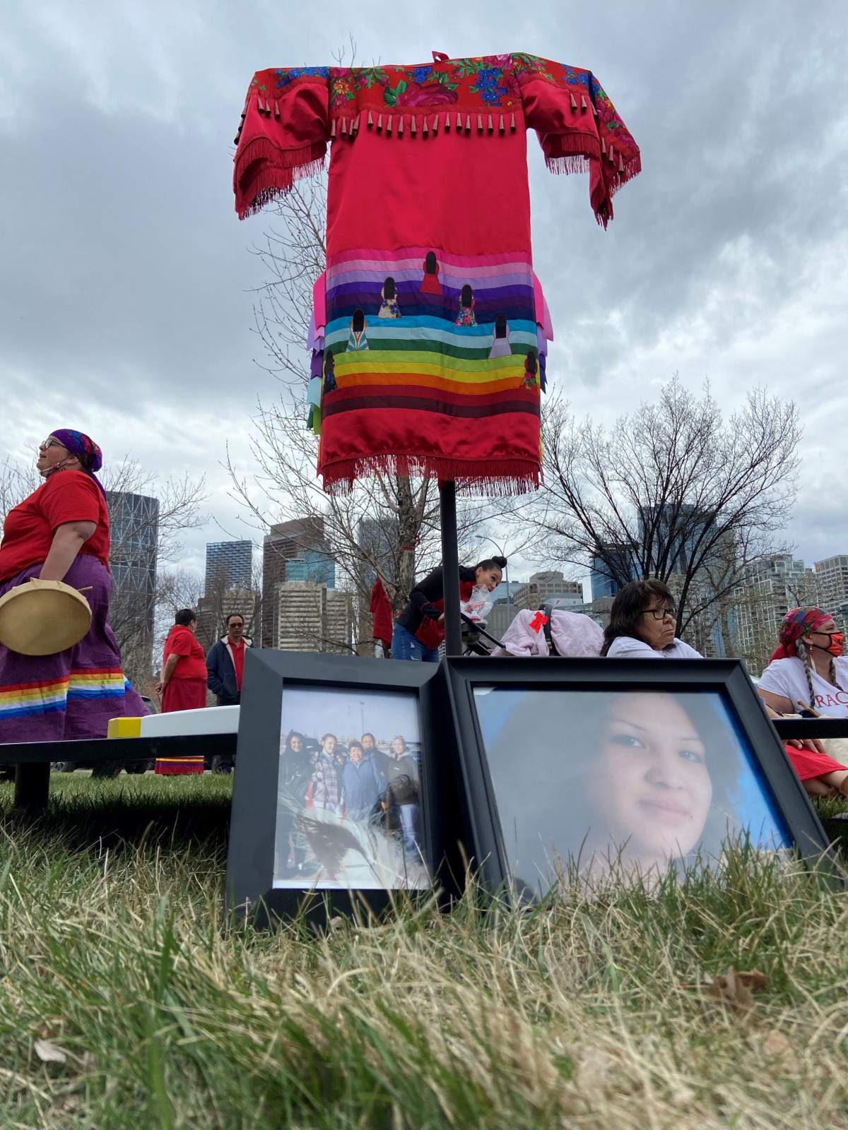 Temporary memorial for Joey English.