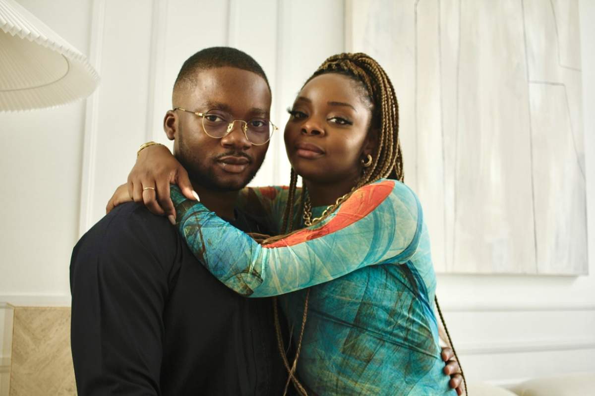 Couple together in home