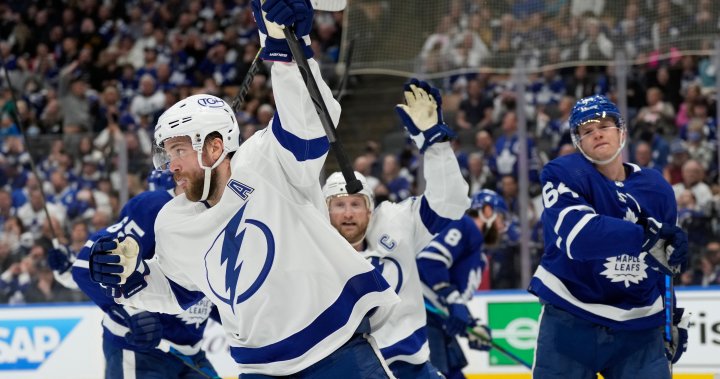 Leafs lose 5-3 against Tampa Bay Lightning to even first-round series