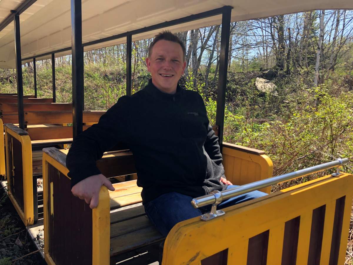 Trevor MacDonald bought the former Upper Clements Park train after the park's closure in 2019
