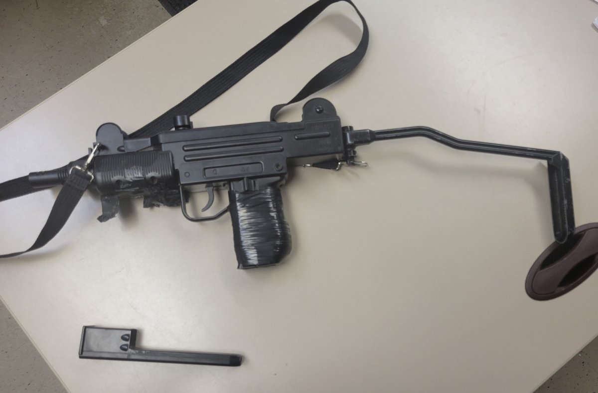 Northumberland OPP seized an "uzi-style" BB gun following an altercation between two men in Colborne on May 24, 2022.