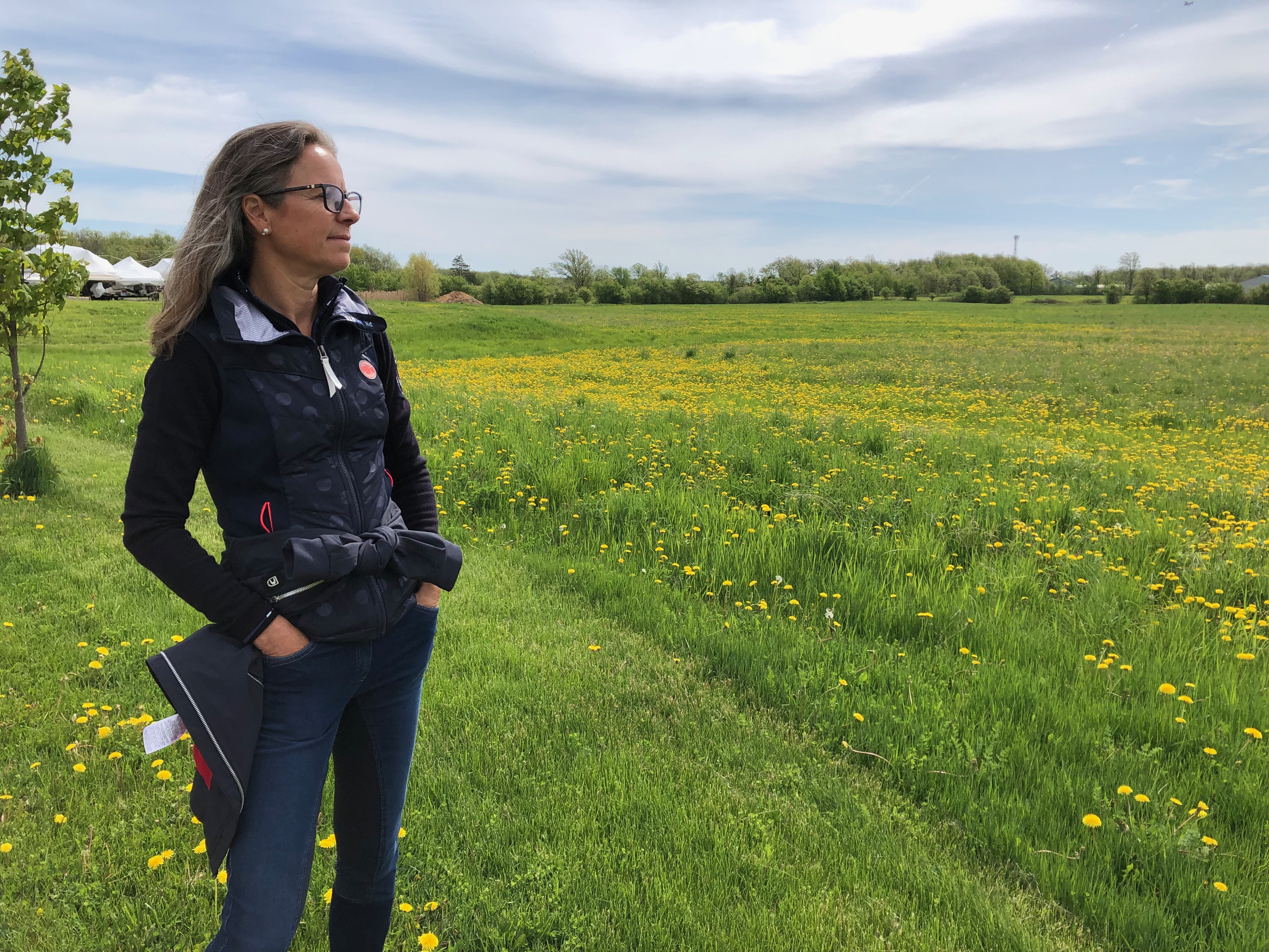 Burlington farmer Vanessa Warren stands on her 76-acre property. Warren has become political active to protect more greenspace in the suburbs around Toronto.
