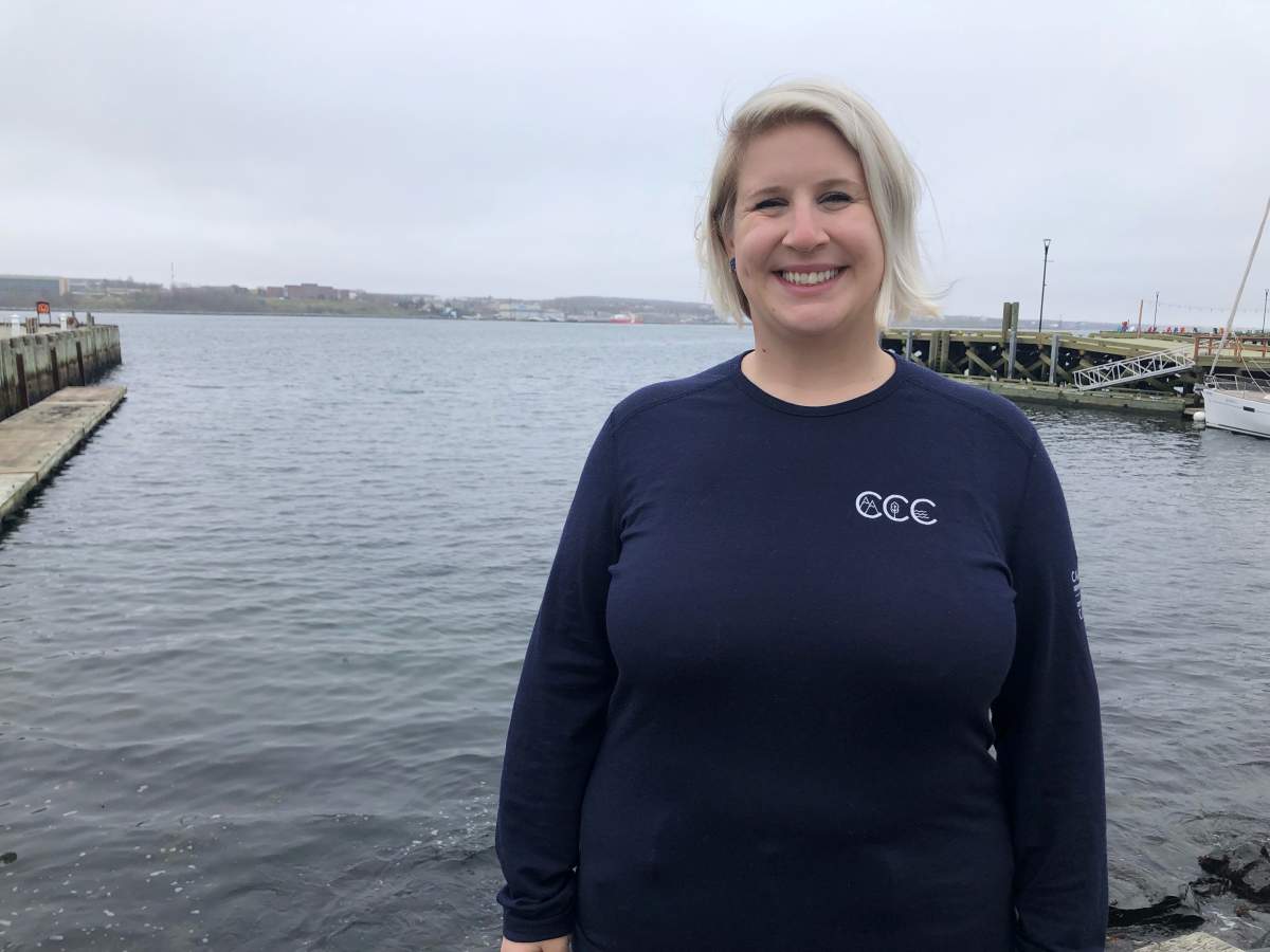 Elizabeth Wile at the Halifax Waterfront where Project SculptShore is hoped to be June 1