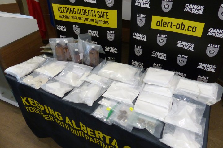 Half a million in drugs, cash, vehicles seized in Edmonton, Wainwright organized crime investigation