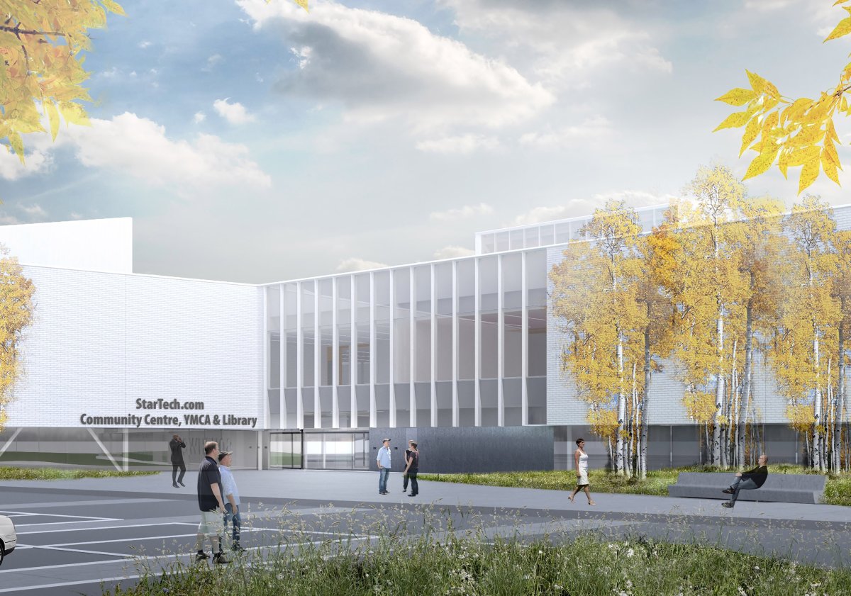 A rendering of the renamed community centre.