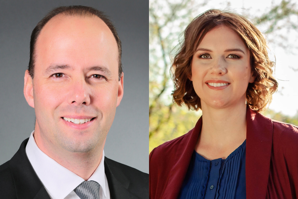 Ward 11 Councillor Stephen Turner and Skylar Franke who is running for the ward seat.