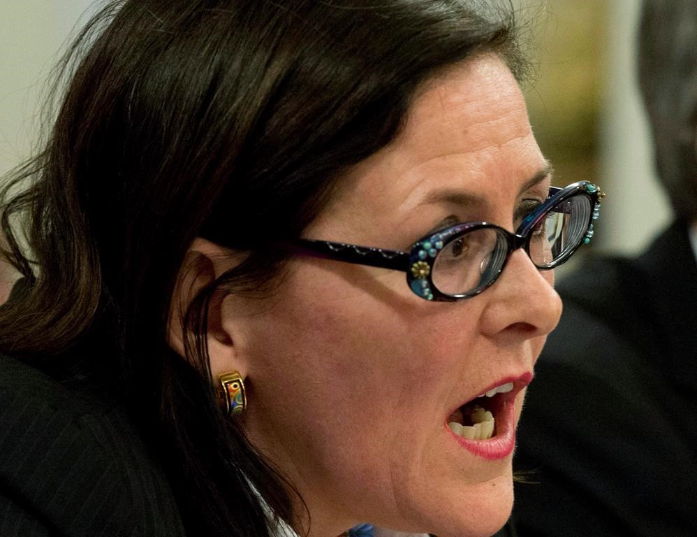 Dr. Diane Francoeur speaks at a legislature committee on health on March 17, 2015 at the legislature in Quebec City.