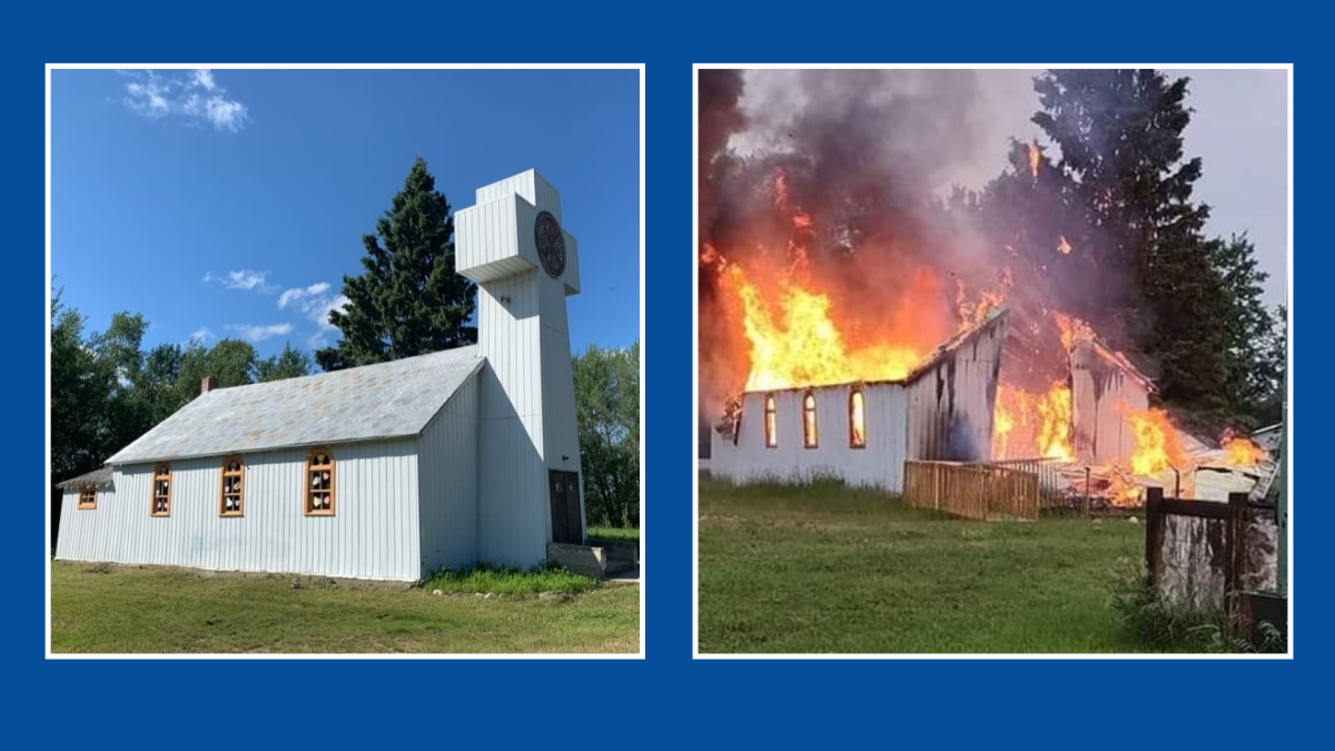 One man from the Waterhen Lake First Nation plans to walk in August to raise money to rebuild a church that recently burned down as police are calling it "suspicious.".