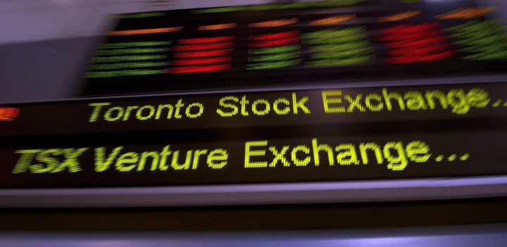 The TSX ticker is shown in Toronto in this file photo. THE CANADIAN PRESS/Frank Gunn.