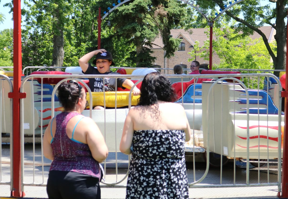 Child enjoying the rides at the London Children’s Festival 2022 in Victoria Park on Friday, June 17, 2022.